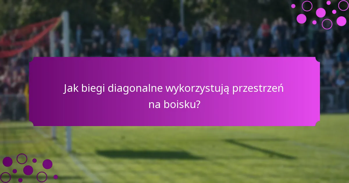 Jak biegi diagonalne wykorzystują przestrzeń na boisku?